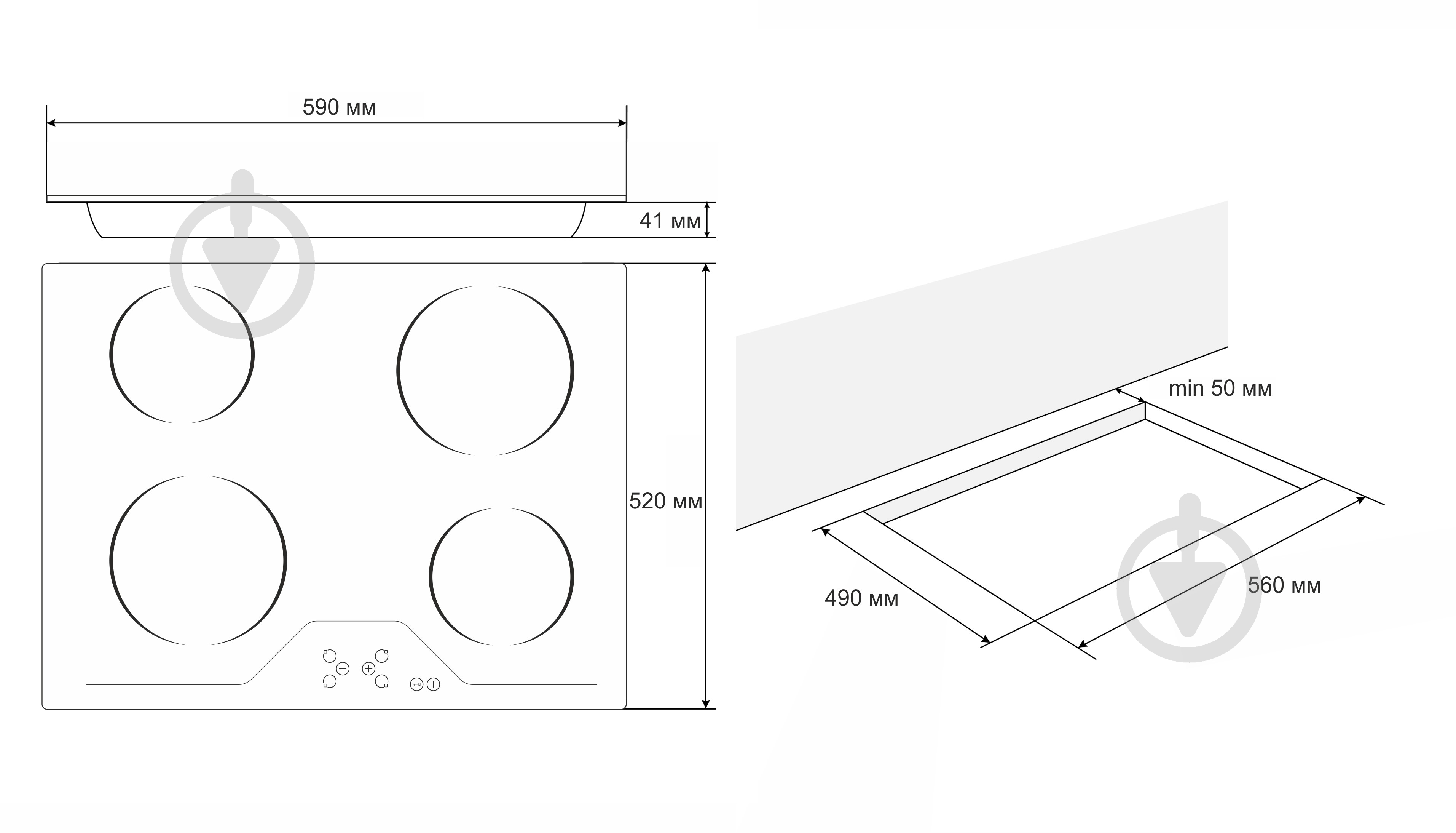 Варочная поверхность электрическая Eleyus VIVA 60 BL V - фото 10 Варочная поверхность электрическая Eleyus VIVA 60 BL V - фото 10
