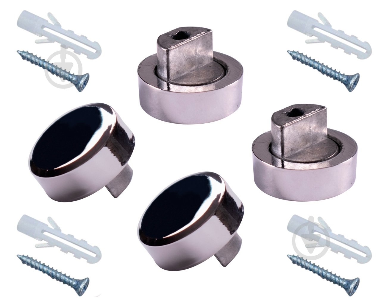 Набор держателей для зеркала MDF 601 small хром 4 шт. DC - фото 1