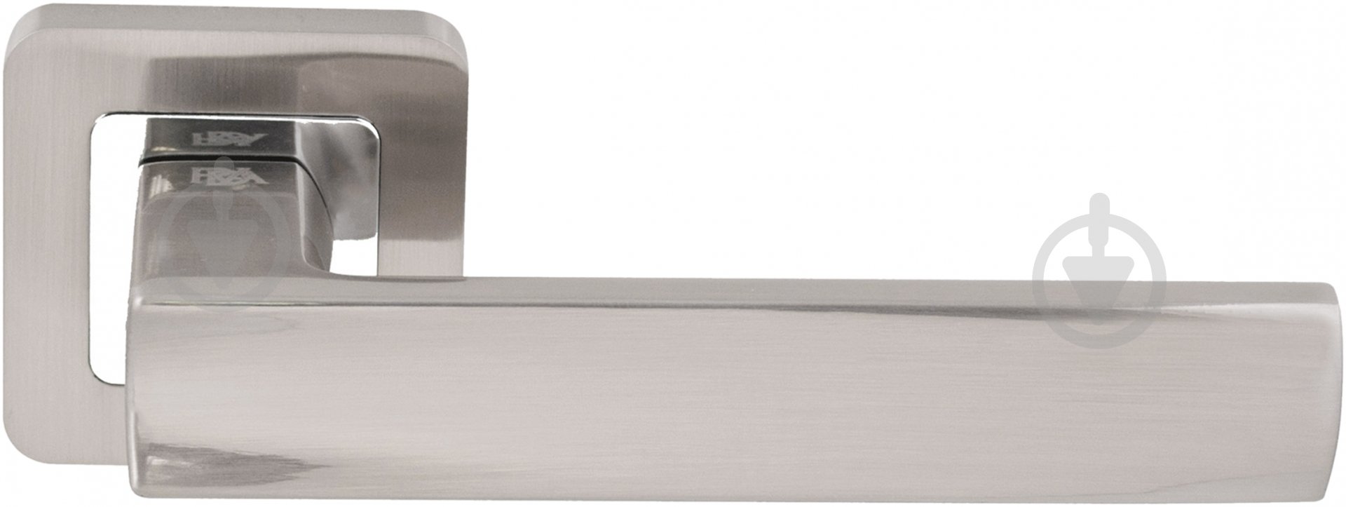 Ручка на розетке RDA Cube матовый никель/хром - фото 2 Ручка на розетке RDA Cube матовый никель/хром - фото 2