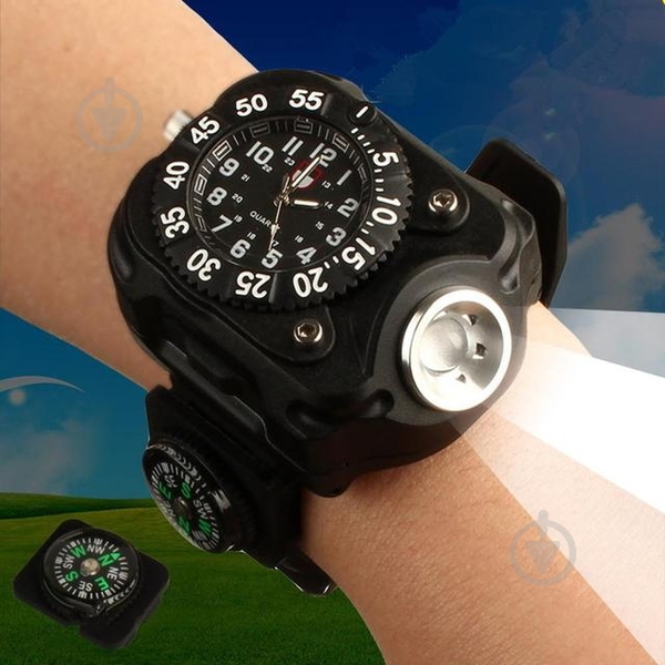 Годинник тактичний чоловічий FlashLight з компасом BESTA - фото 3 Годинник тактичний чоловічий FlashLight з компасом BESTA - фото 3