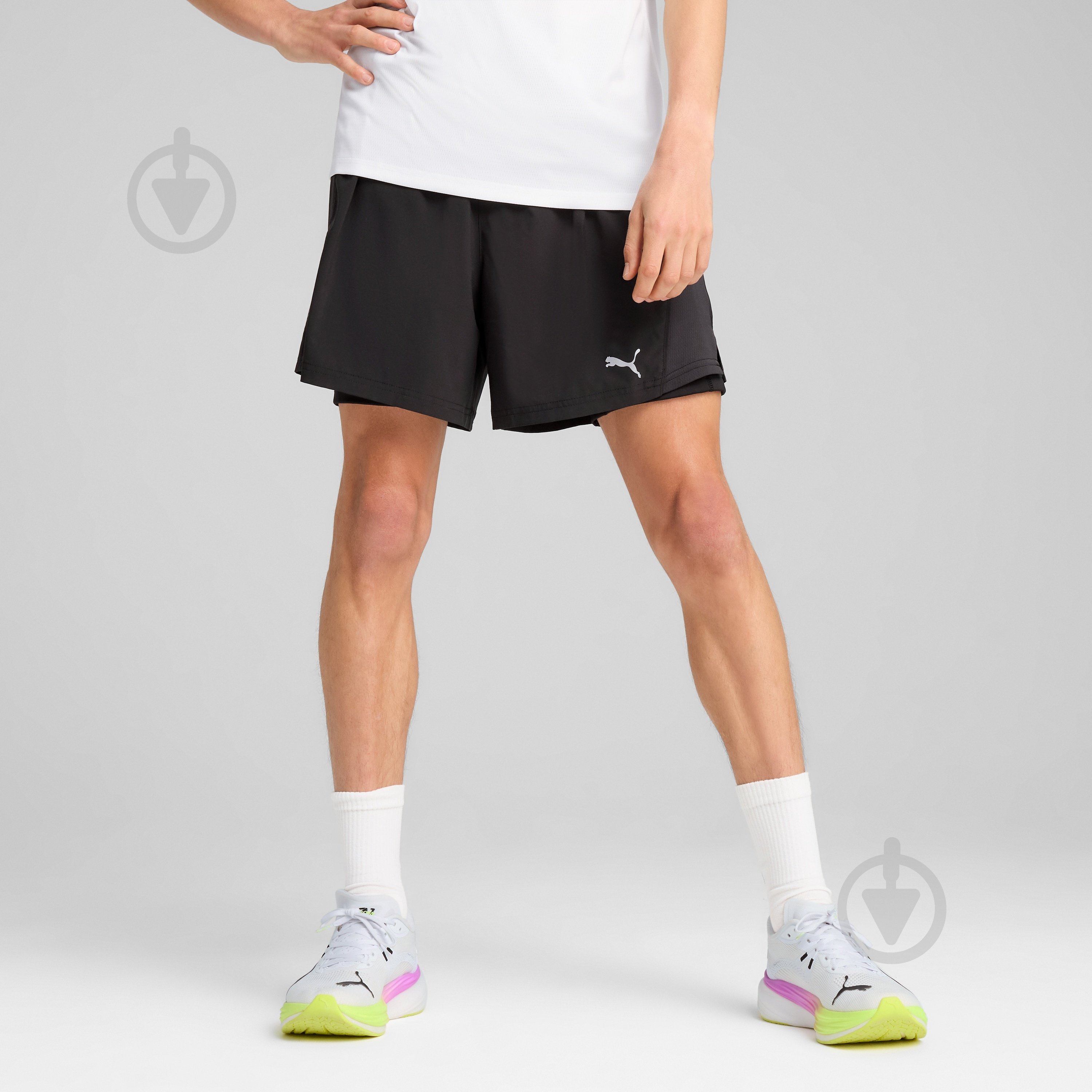 Шорты Puma M RUN VELOCITY 2IN1 SHORT 52661101 р. XL черный - фото 3 Шорты Puma M RUN VELOCITY 2IN1 SHORT 52661101 р. XL черный - фото 3