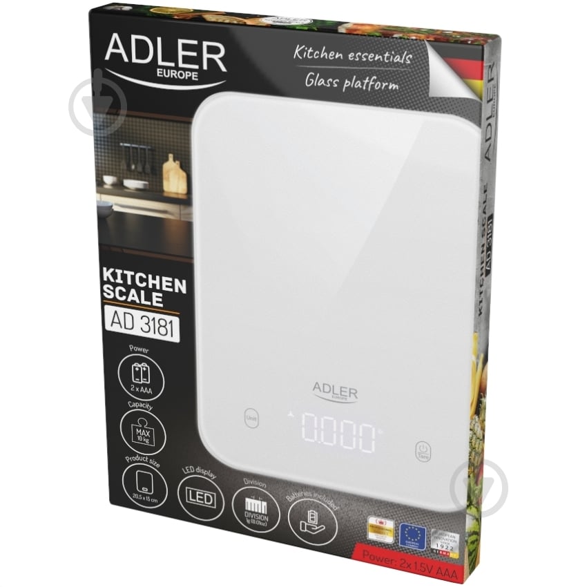 Весы кухонные Adler AD3181W - фото 3