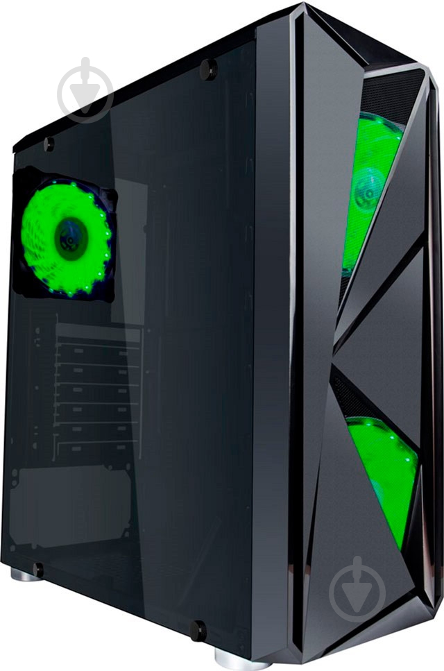 Корпус 1stPlayer F4-A1 Green LED - фото 1 Корпус 1stPlayer F4-A1 Green LED - фото 1