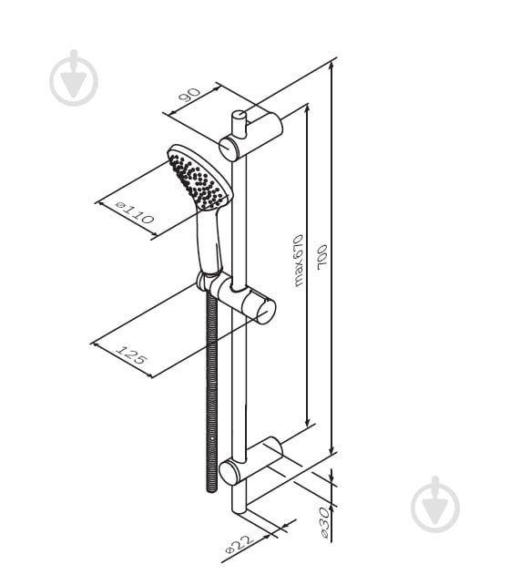 Душовий набір AM.PM F0190033 Gem - фото 8