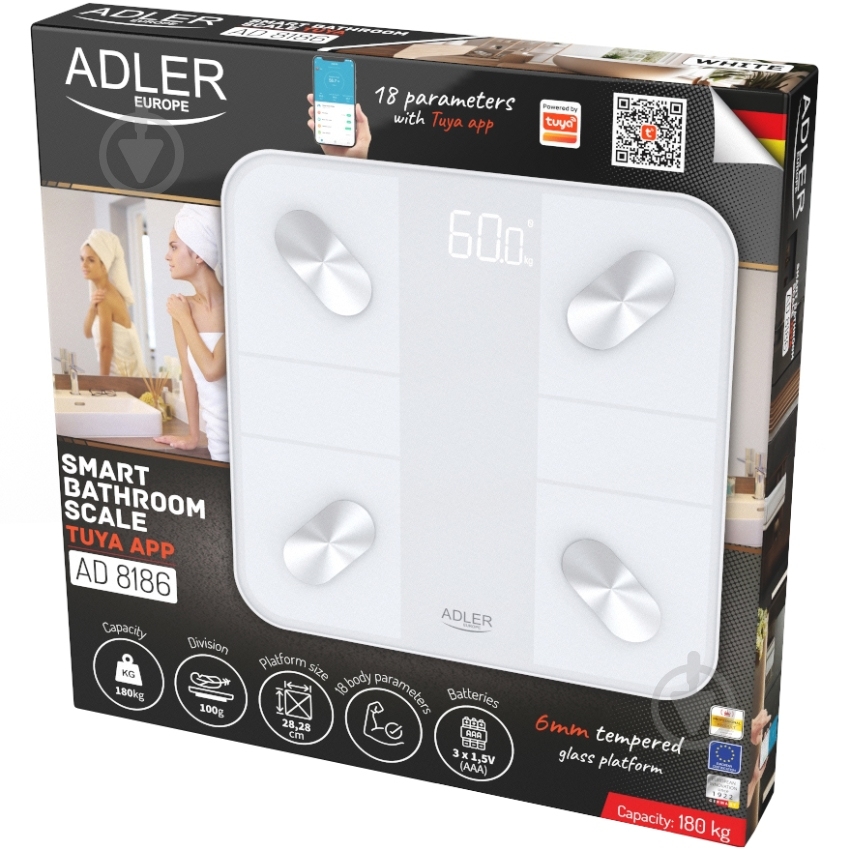Весы напольные Adler AD8186W - фото 3
