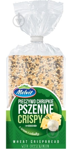 Хлібці Melvit Crispy з сиром та цибулею 130 г - фото 1