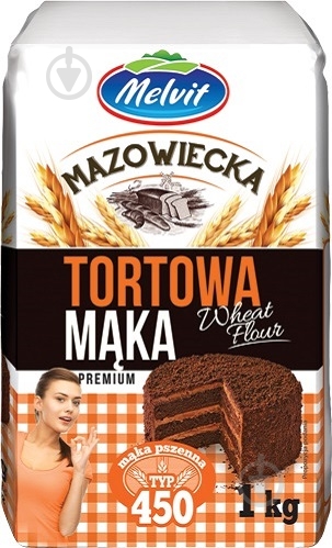 Мука Тортовая 1000 г Melvit - фото 1 Мука Тортовая 1000 г Melvit - фото 1