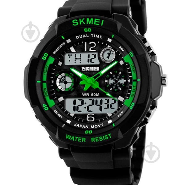 Наручний годинник чоловічий S-Shock Green 0931 Skmei - фото 2