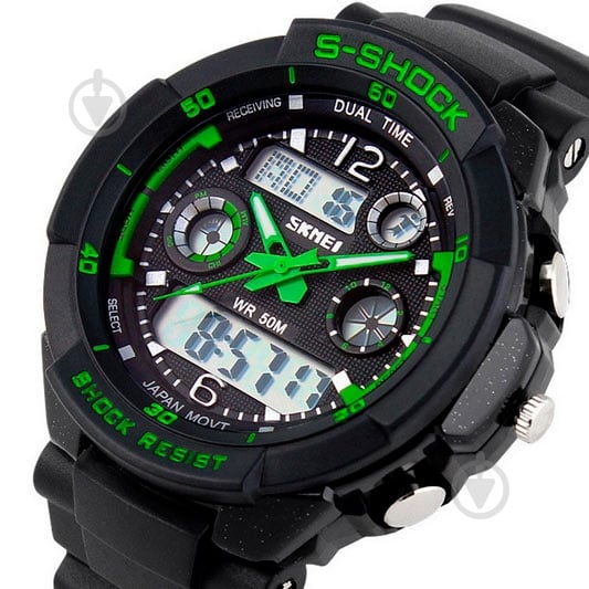 Наручний годинник чоловічий S-Shock Green 0931 Skmei - фото 10