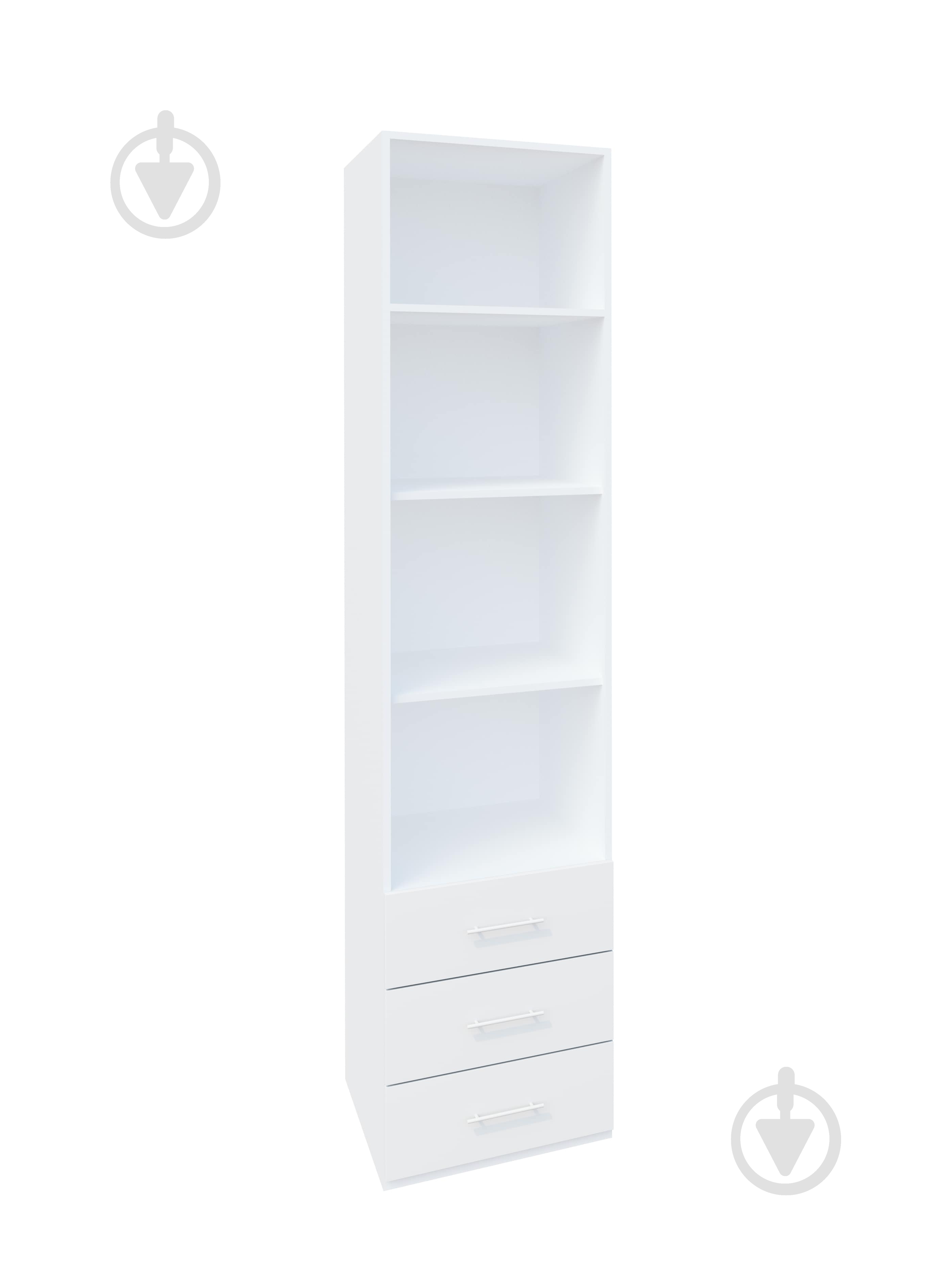 Пенал Світ Меблів Crystal 2250х500х600 мм німфея альба лакований білий - фото 4 Пенал Світ Меблів Crystal 2250х500х600 мм німфея альба лакований білий - фото 4