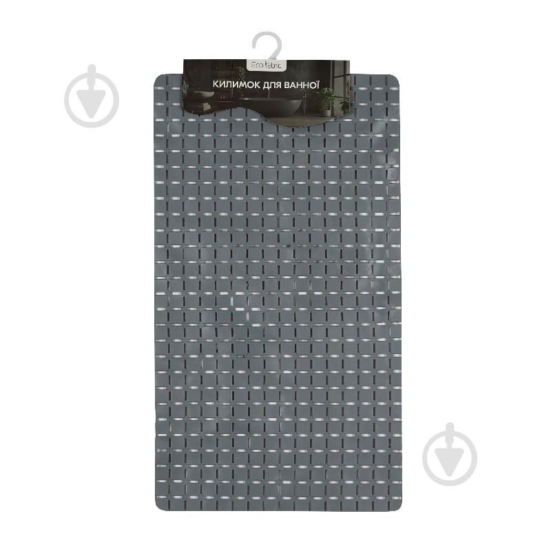 Килимок для ванної Eco Fabric "Мозаїка" 69х38 см сірий - фото 1 Килимок для ванної Eco Fabric "Мозаїка" 69х38 см сірий - фото 1