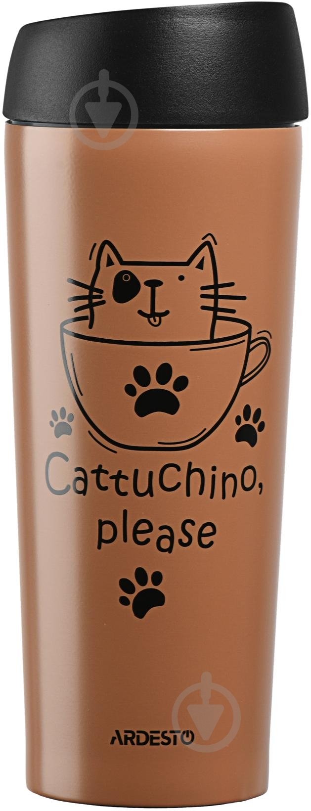 Термочашка Ardesto Coffee time Cat 450 мл мокко AR2645DMM - фото 1