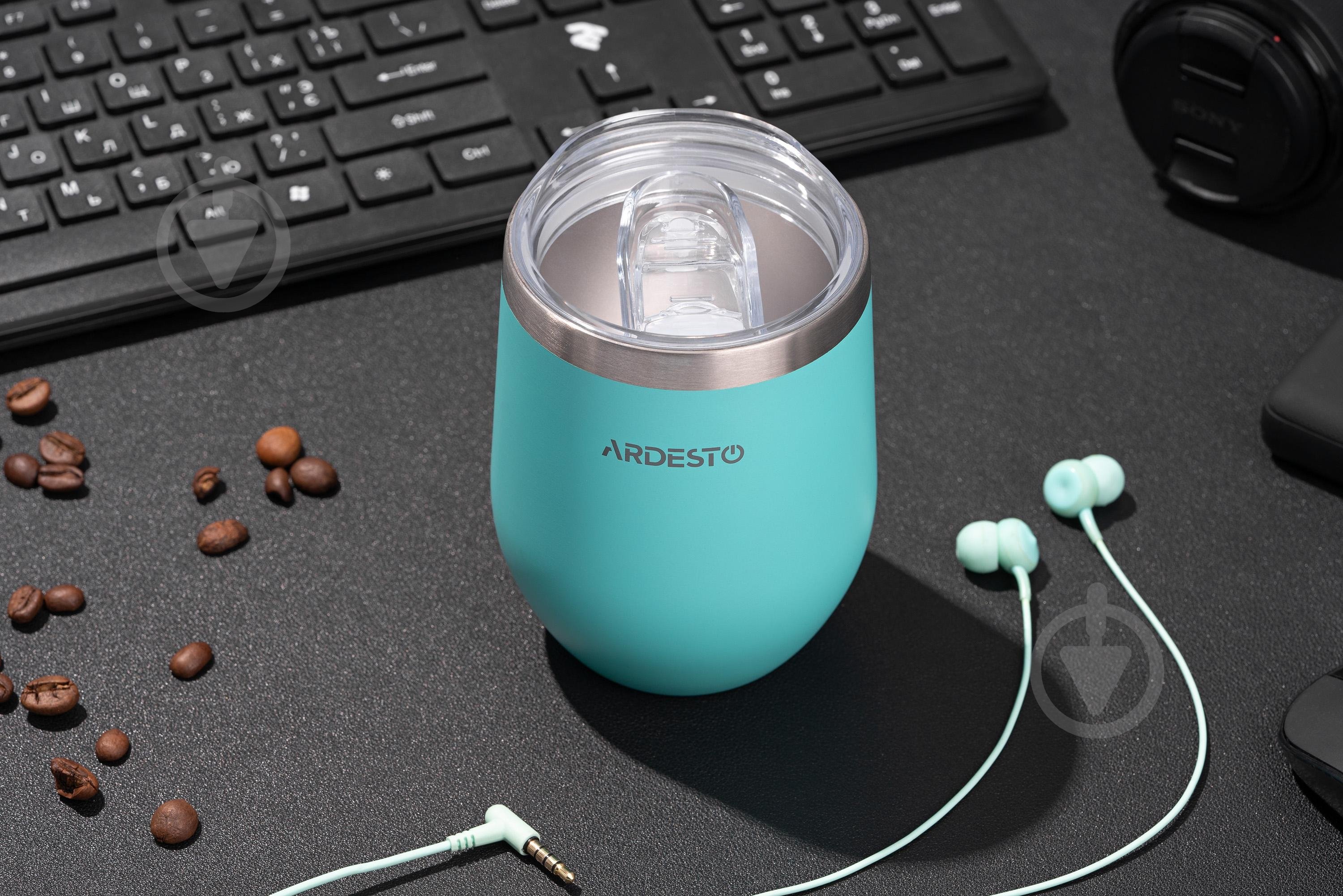 Термочашка Ardesto Compact Mug 350 мл голубая AR2635MMS - фото 4 Термочашка Ardesto Compact Mug 350 мл голубая AR2635MMS - фото 4