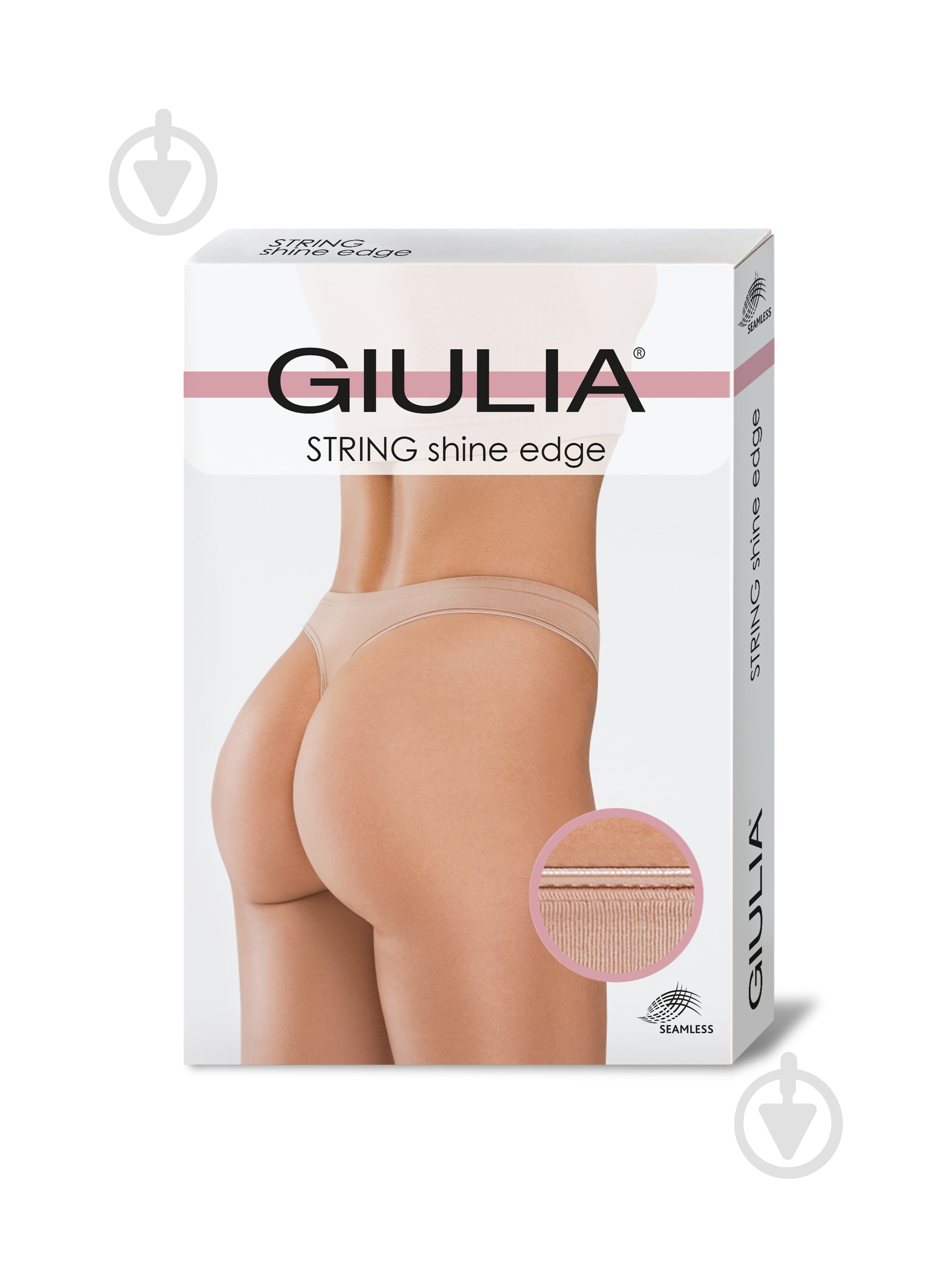 Трусы женские Giulia STRING Shine Edge S-M светло-бежевый - фото 1