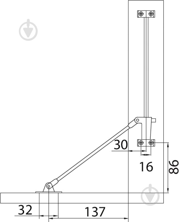 Обмежувач розкриття DC барний самогальмуючий універсальний механічний без доводчика - фото 3