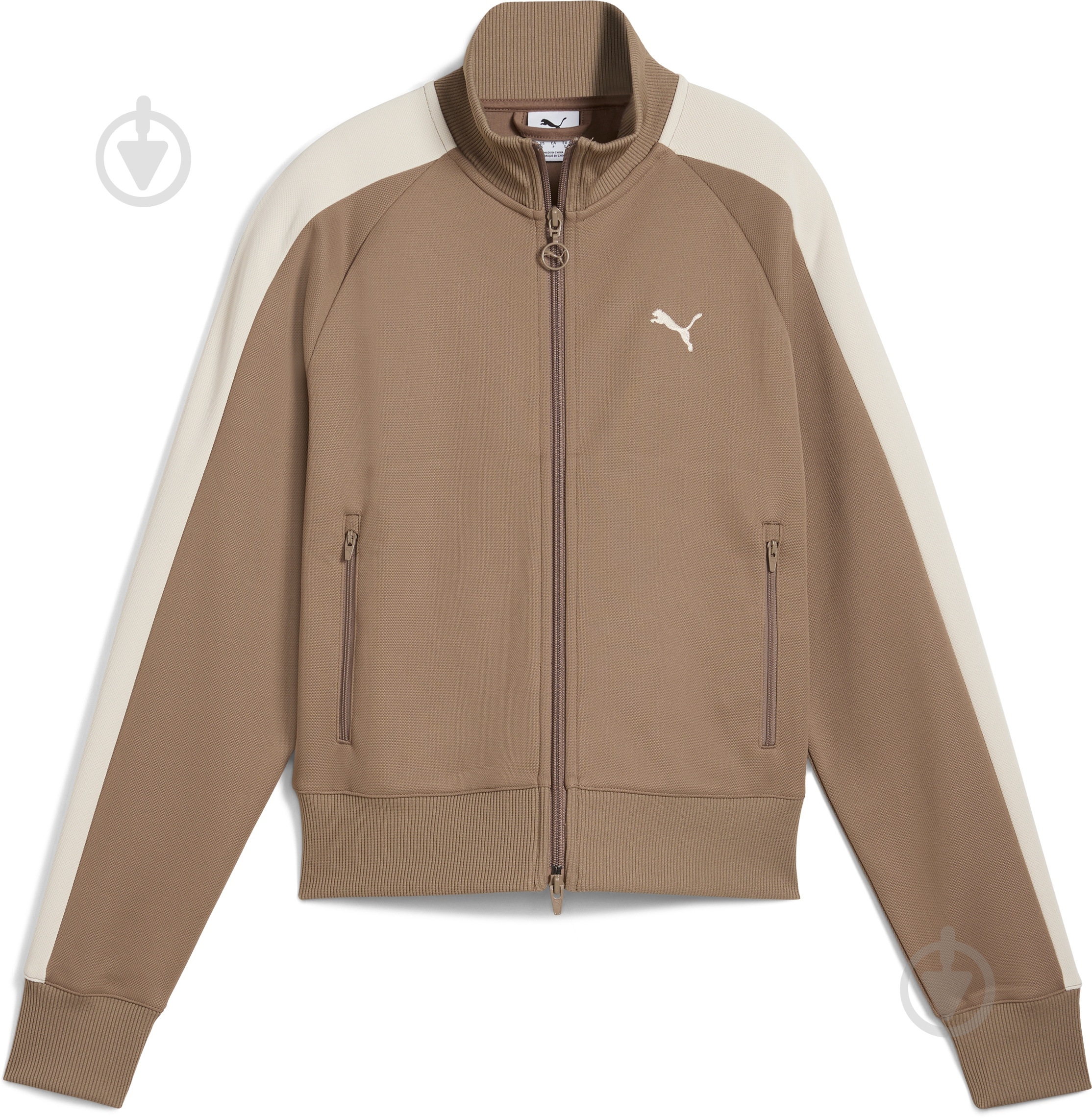 Джемпер Puma T7 ALWAYS ON Short Track Jacket 62979693 р.L коричневий - фото 1 Джемпер Puma T7 ALWAYS ON Short Track Jacket 62979693 р.L коричневий - фото 1