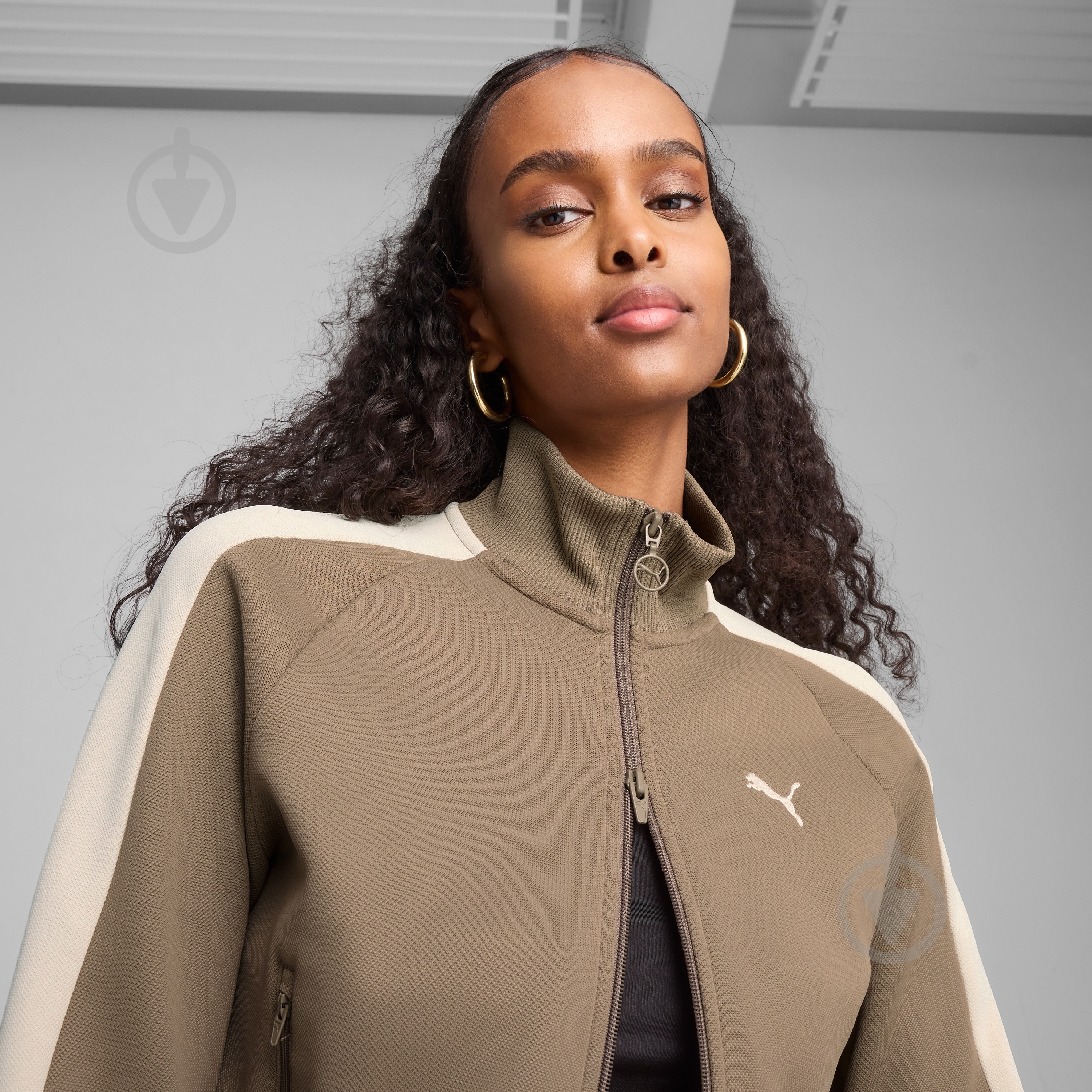 Джемпер Puma T7 ALWAYS ON Short Track Jacket 62979693 р.L коричневий - фото 4 Джемпер Puma T7 ALWAYS ON Short Track Jacket 62979693 р.L коричневий - фото 4