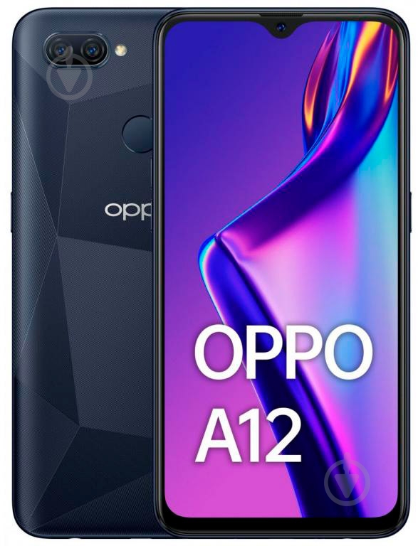 Смартфон OPPO A12 4/64GB black (CPH2083 4/64 BLACK) - фото 1