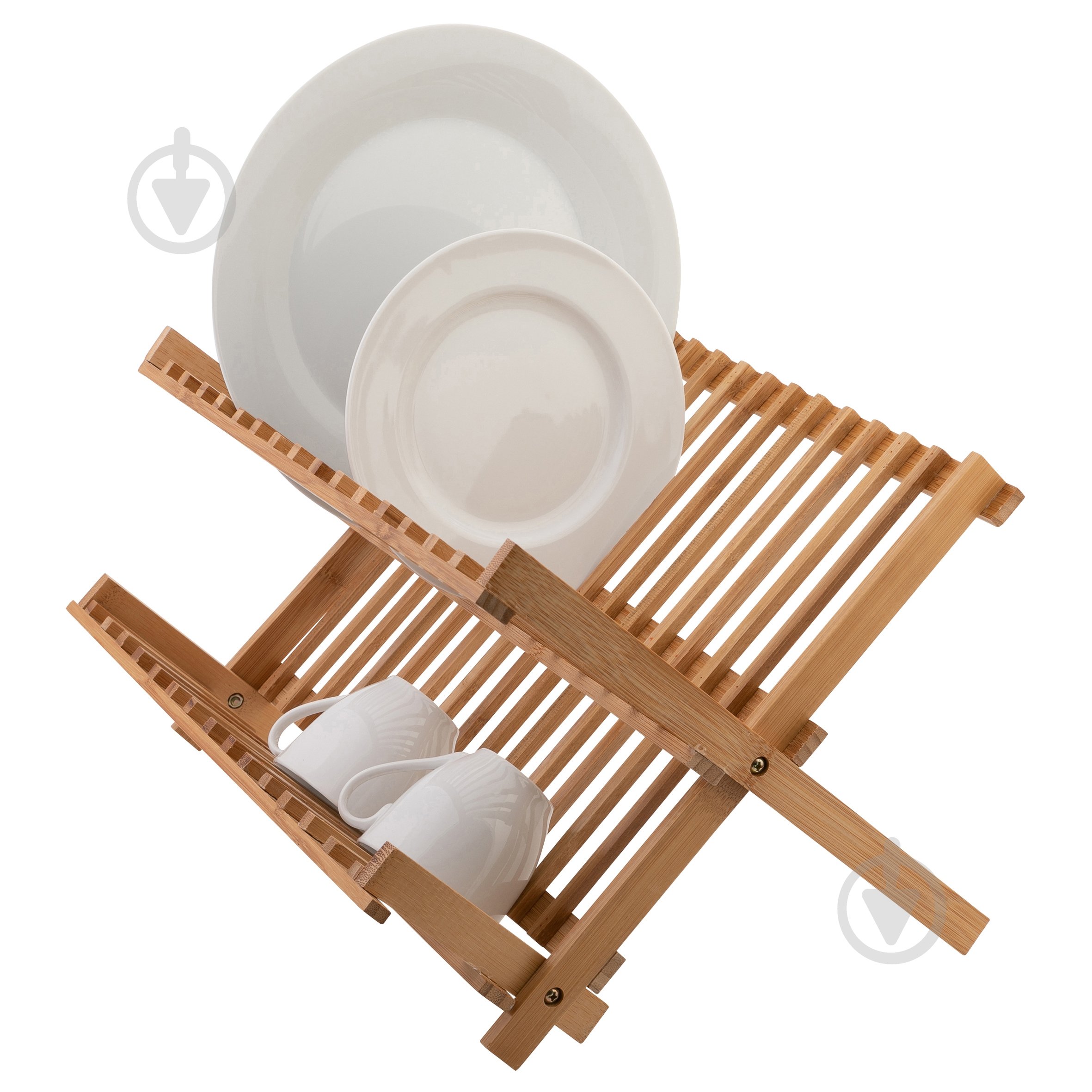 Сушилка для столовых приборов Axentia бамбук складная 42x33x27 см 132786 - фото 1