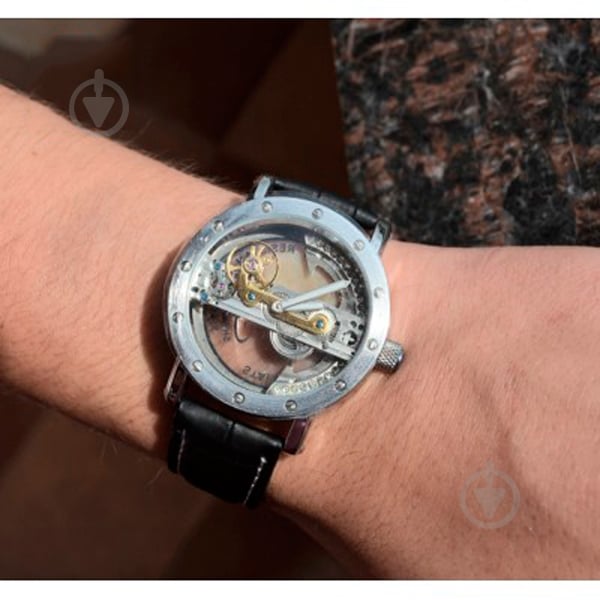 Наручний годинник чоловічий Air Silver Forsining - фото 13