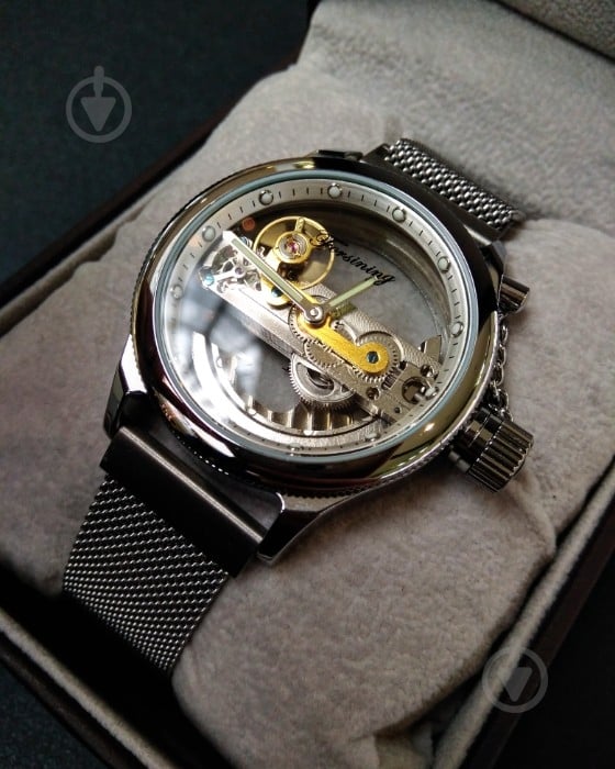 Наручний годинник чоловічий Air Silver Forsining - фото 9