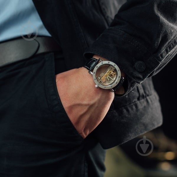 Наручний годинник чоловічий Air Silver Forsining - фото 10