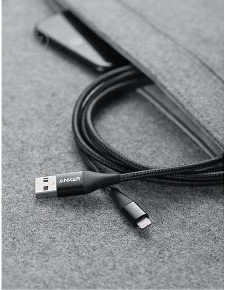 Кабель Anker Lightning - USB Type-C 1,8 м чорний (A8453H11) - фото 4 Кабель Anker Lightning - USB Type-C 1,8 м чорний (A8453H11) - фото 4