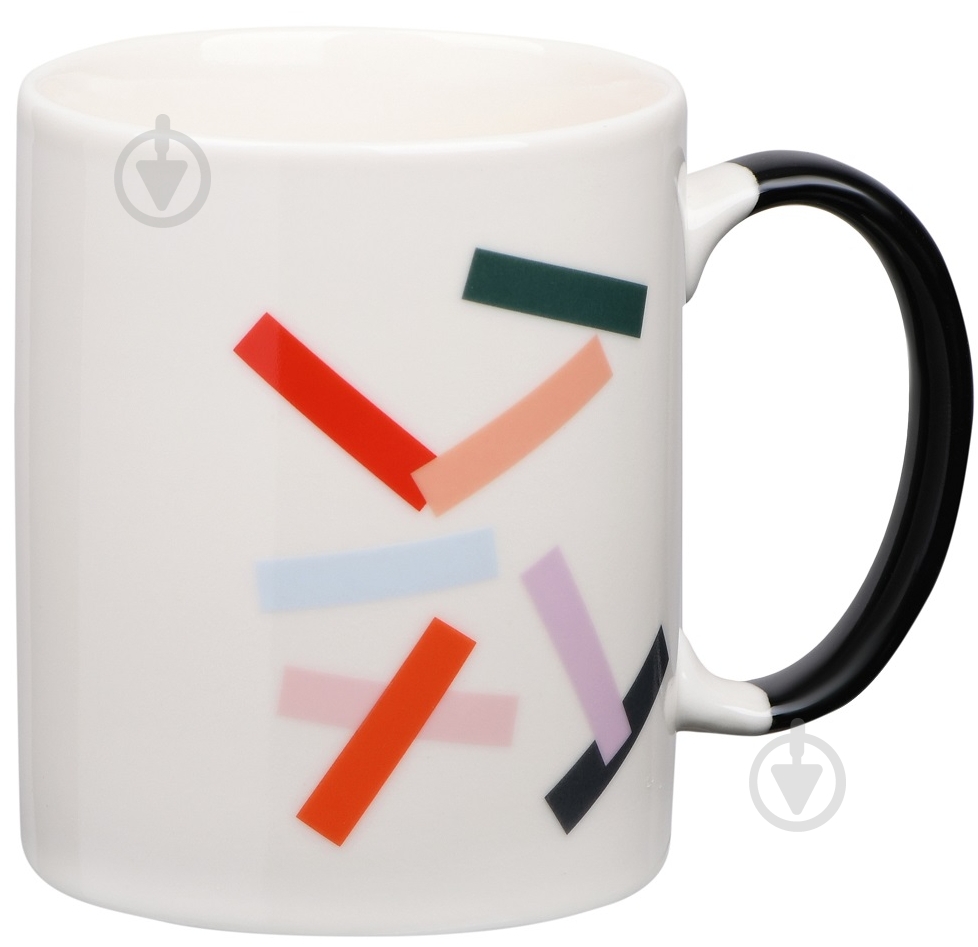 Чашка Ardesto Dashes 340 мл белая с рисунком AR3426 - фото 1 Чашка Ardesto Dashes 340 мл белая с рисунком AR3426 - фото 1