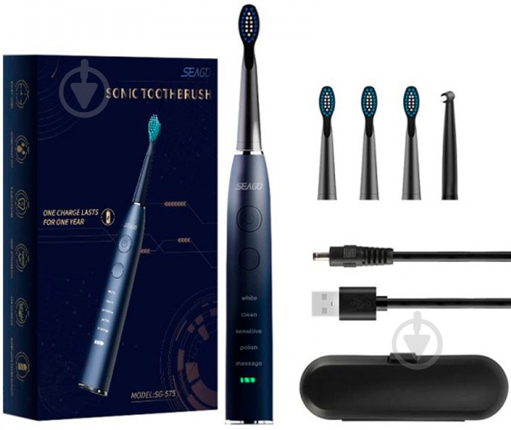 Электрическая зубная щетка Seago SG575 Midnight Blue - фото 1