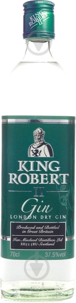 Джин KING ROBERT II London Dry 37,5% 0,7 л - фото 1