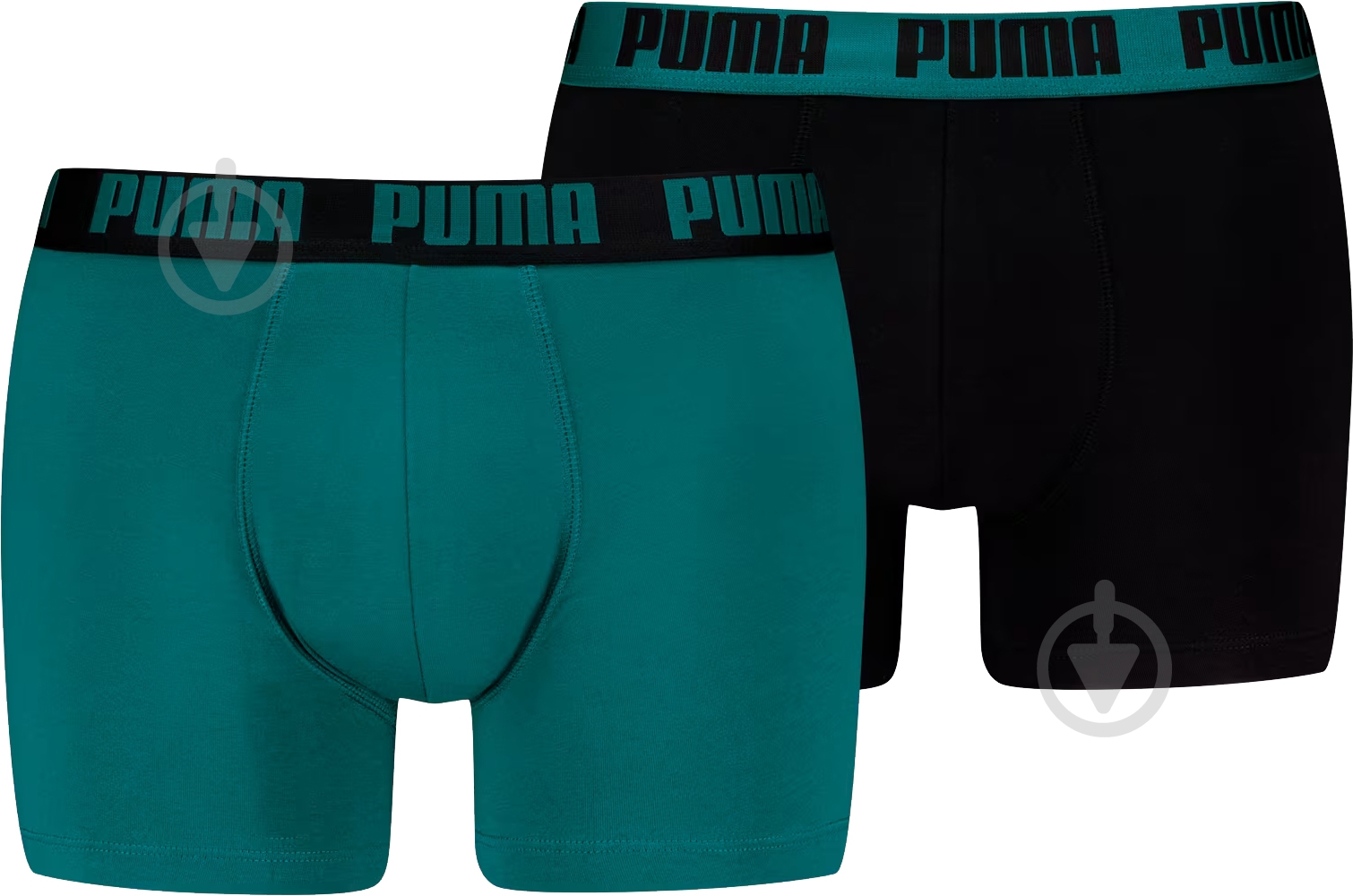 Труси чоловічі Puma MEN EVERYDAY BASIC BOXER 2P 93832021 L зелений/чорний - фото 1 Труси чоловічі Puma MEN EVERYDAY BASIC BOXER 2P 93832021 L зелений/чорний - фото 1