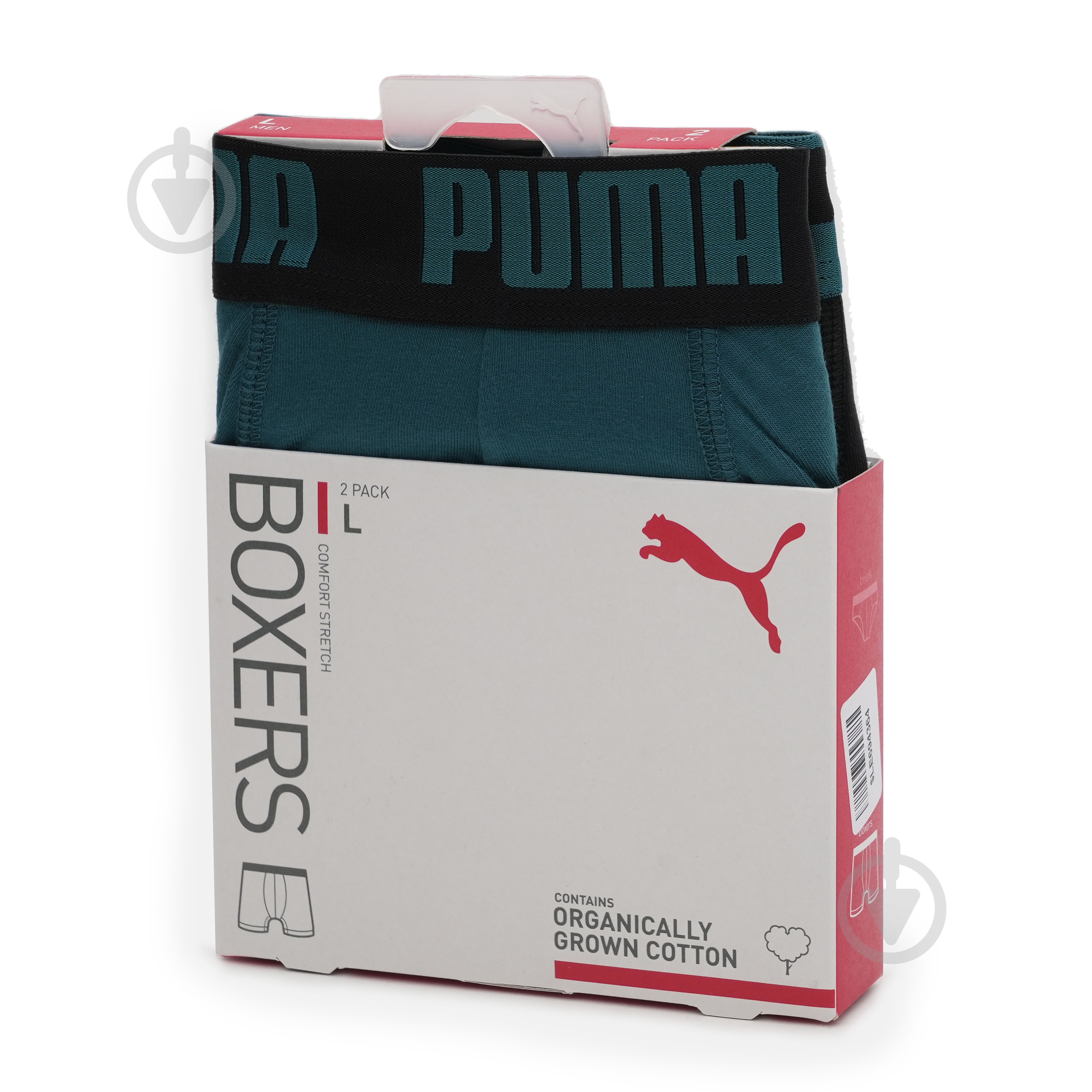 Труси чоловічі Puma MEN EVERYDAY BASIC BOXER 2P 93832021 L зелений/чорний - фото 7 Труси чоловічі Puma MEN EVERYDAY BASIC BOXER 2P 93832021 L зелений/чорний - фото 7