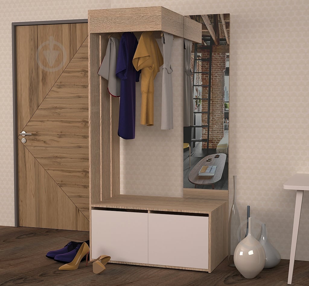 Прихожая с зеркалом Грейд Alba смарт-мини дуб сонома - фото 5