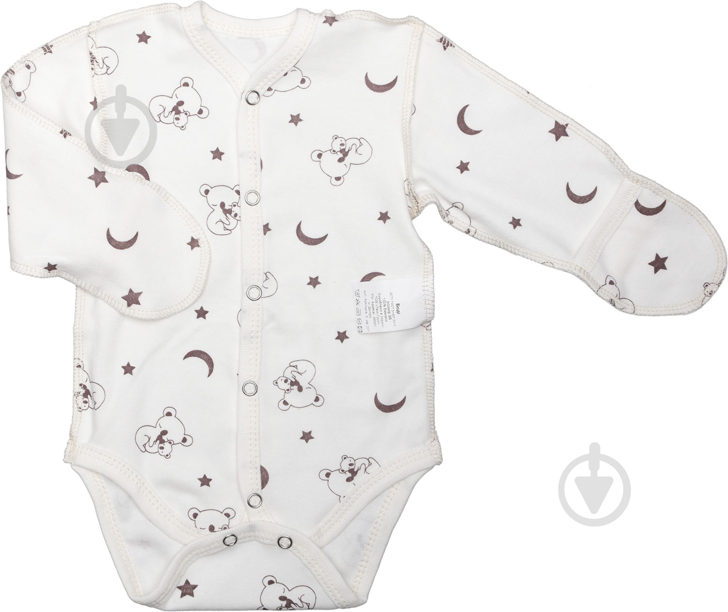 Боди унисекс Bambinelli Медвежонок р.56 белый с рисунком - фото 1
