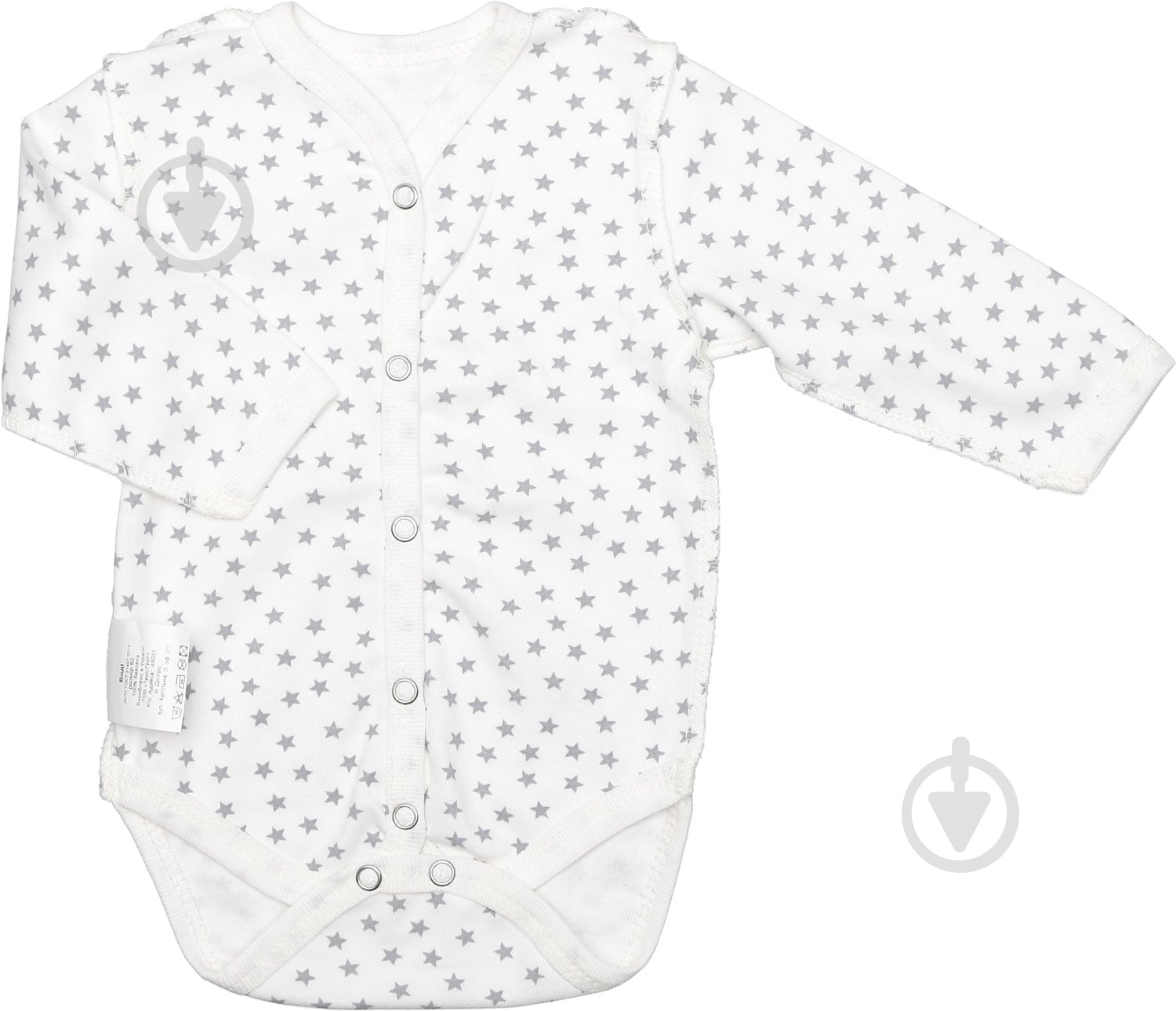 Боди унисекс Bambinelli серая звездочка р.56 белый с рисунком - фото 1