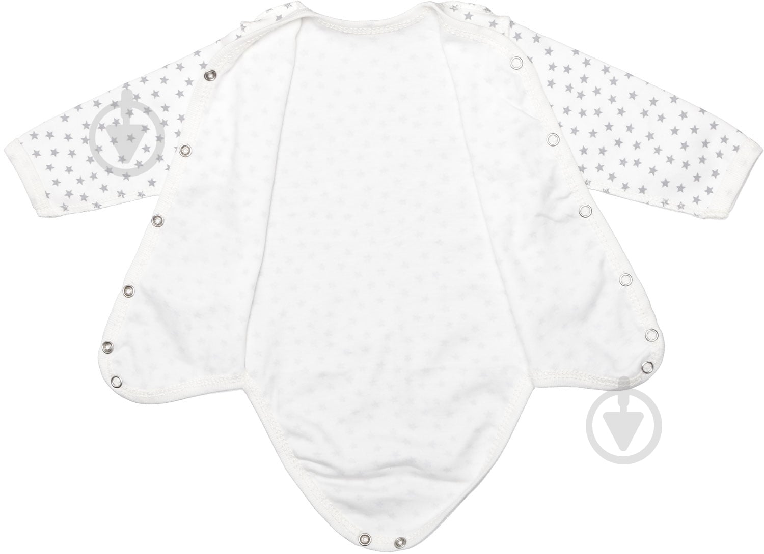 Боди унисекс Bambinelli серая звездочка р.56 белый с рисунком - фото 4