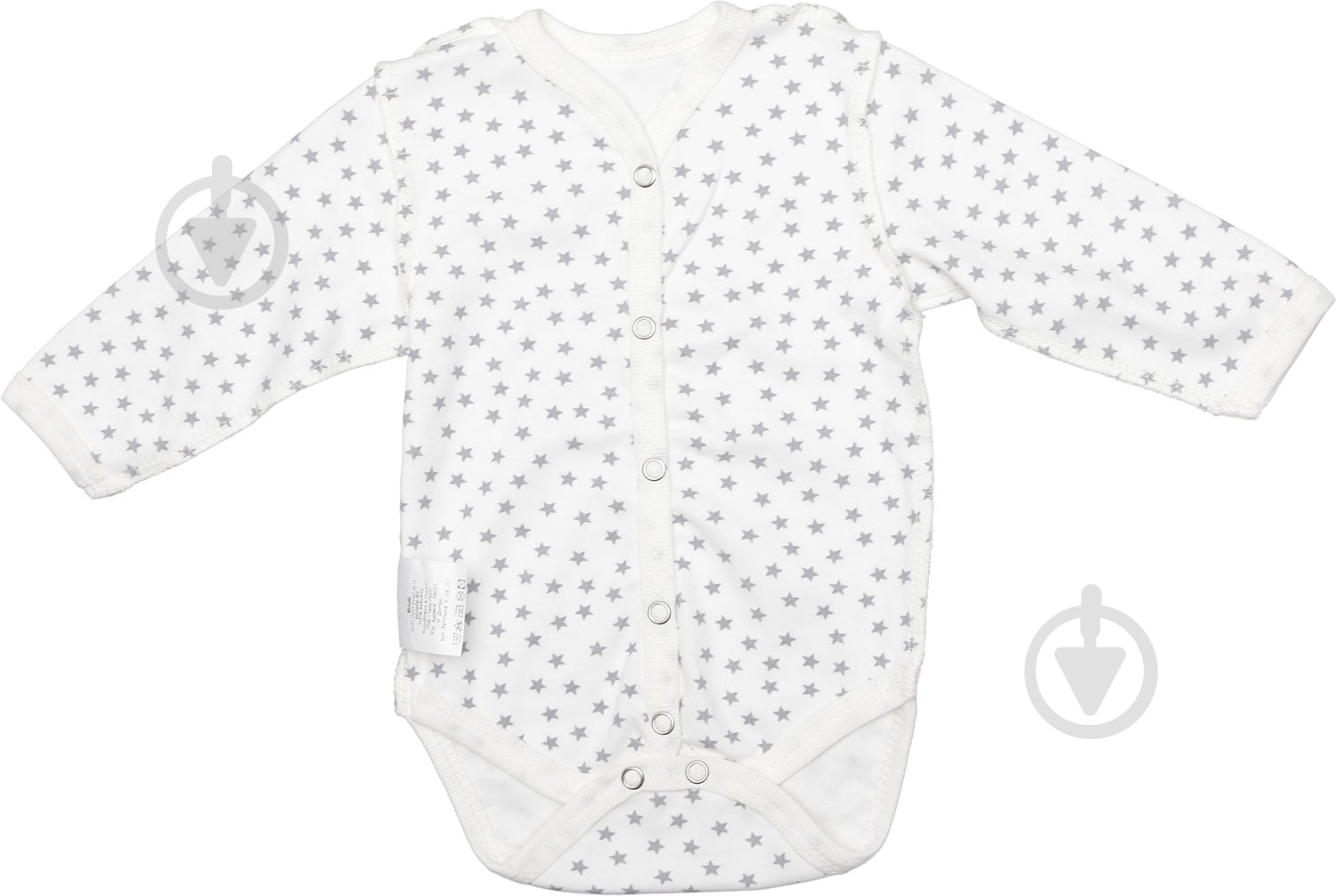 Боди унисекс Bambinelli серая звездочка р.56 белый с рисунком - фото 2