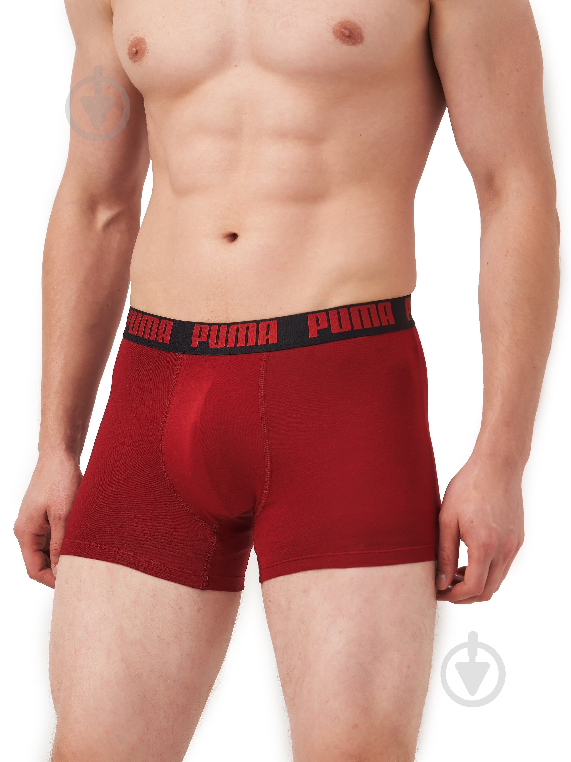 Трусы мужские Puma MEN EVERYDAY BASIC BOXER 2P 93832025 L красный/черный - фото 4