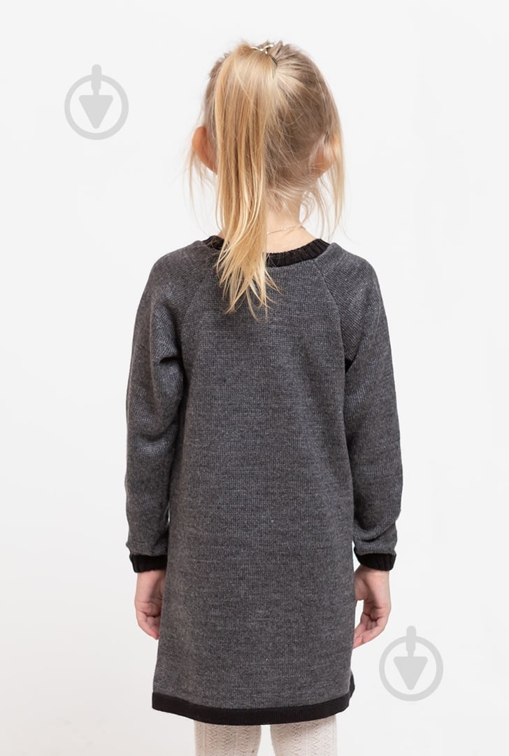 Туника для девочки ART KNIT Панда р.98 серый с черным - фото 3