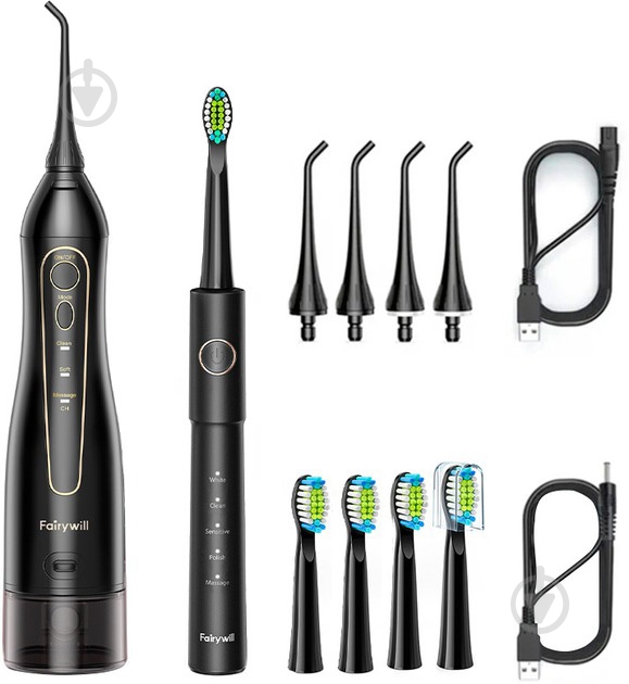 Электрическая зубная щетка Fairywill E11 + ирригатор Fairywill F5020E - фото 2 Электрическая зубная щетка Fairywill E11 + ирригатор Fairywill F5020E - фото 2