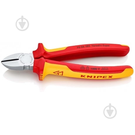 Кусачки KNIPEX боковые 1 шт. 70 06 180 - фото 1 Кусачки KNIPEX боковые 1 шт. 70 06 180 - фото 1