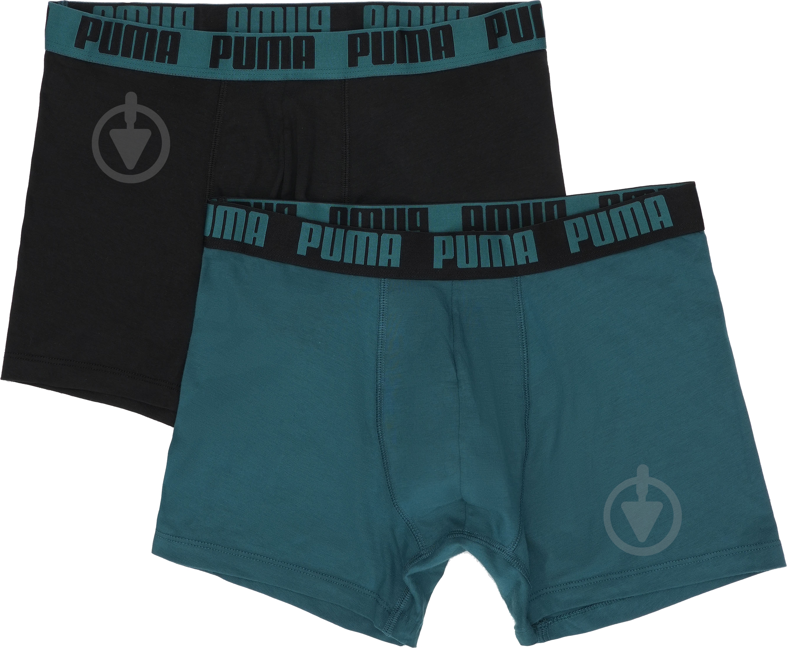 Трусы мужские Puma MEN EVERYDAY BASIC BOXER 2P 93832021 S зеленый/черный - фото 3