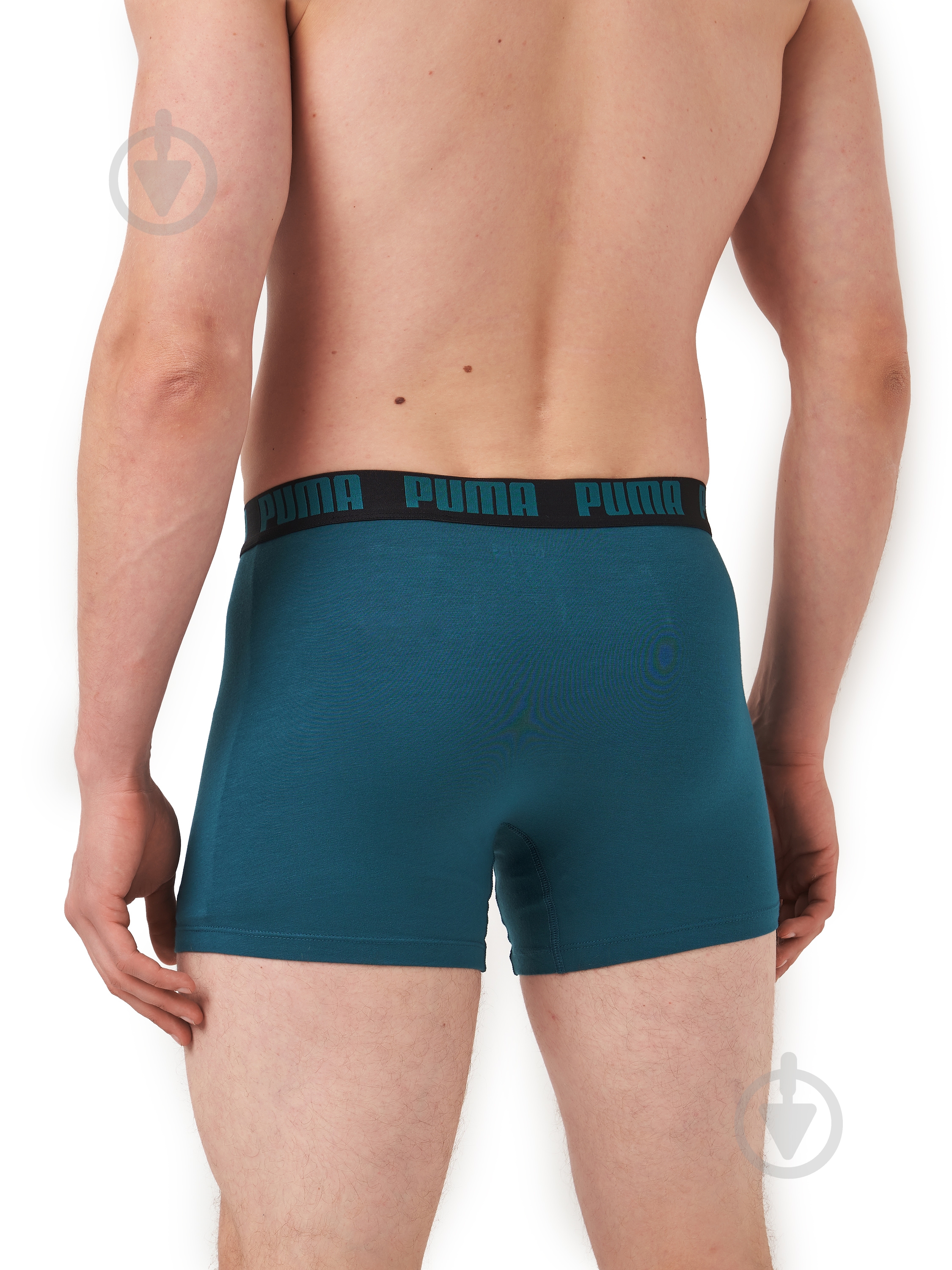 Трусы мужские Puma MEN EVERYDAY BASIC BOXER 2P 93832021 S зеленый/черный - фото 5