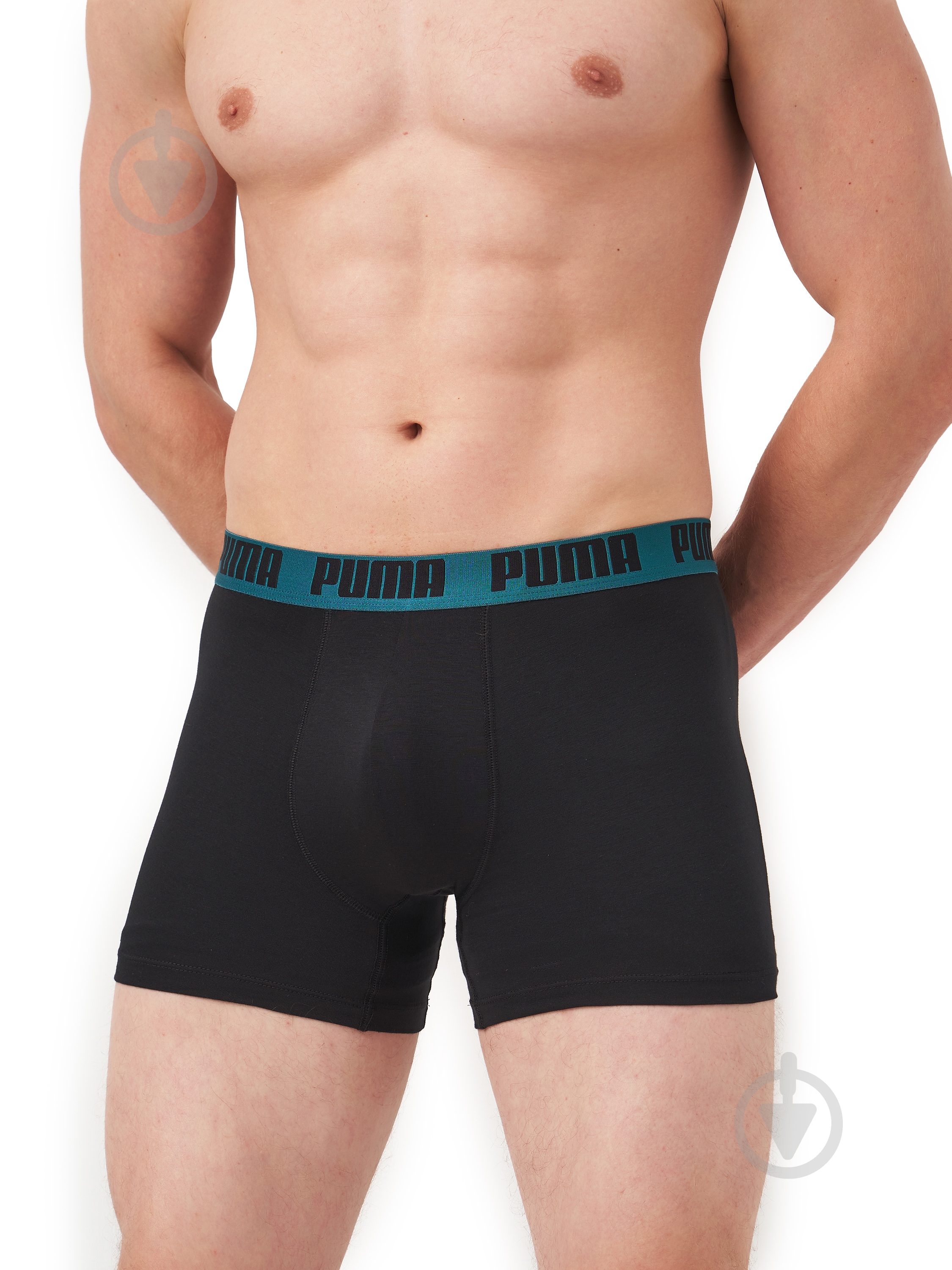 Трусы мужские Puma MEN EVERYDAY BASIC BOXER 2P 93832021 S зеленый/черный - фото 6