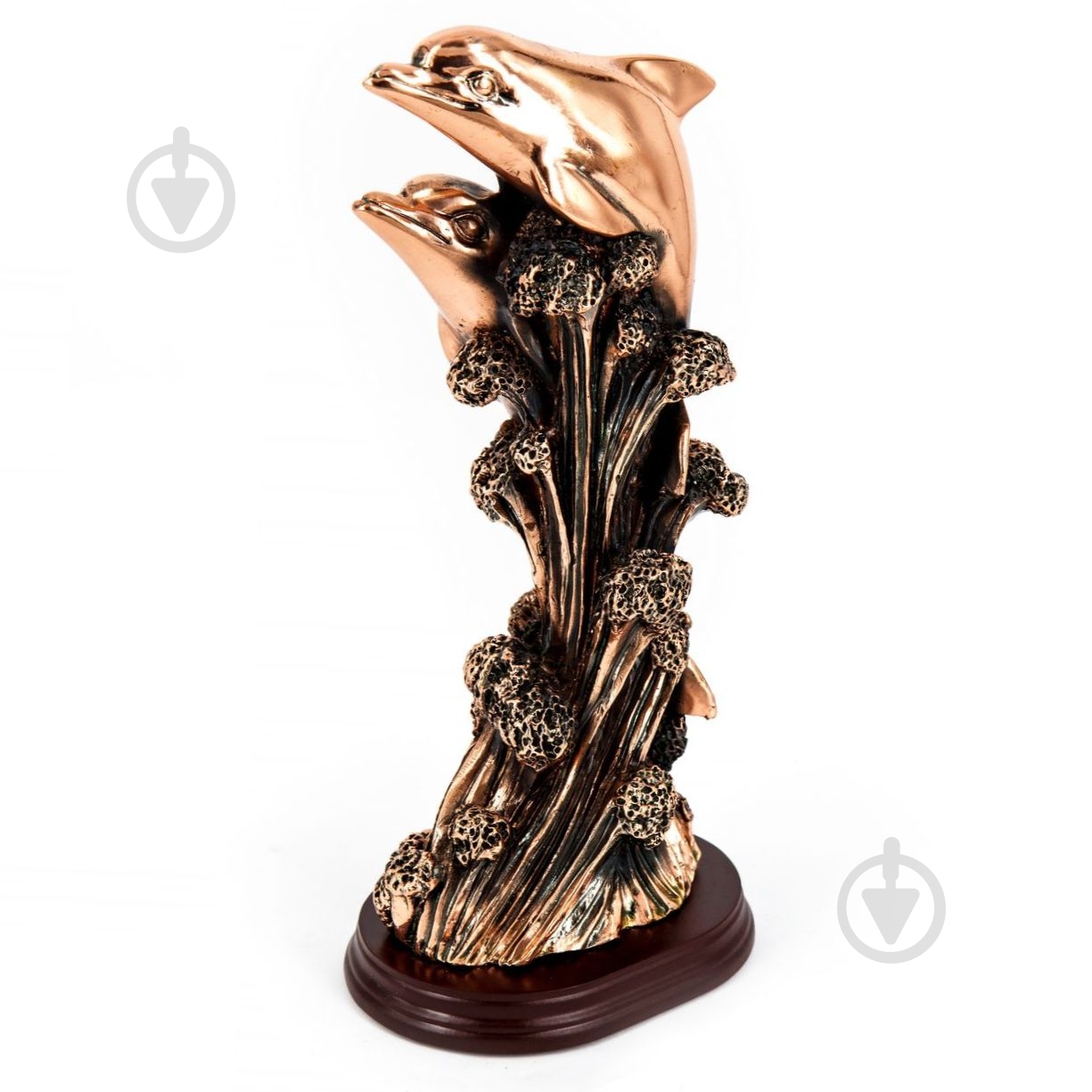 Статуэтка Classic Art дельфины на подставке E183 19х8,5х5 см медный - фото 1