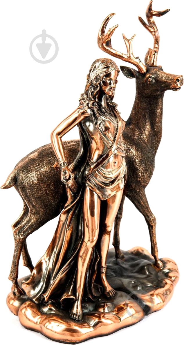 Статуэтка Classic Art Диана и олень T1016 32х16х22 см медный - фото 2