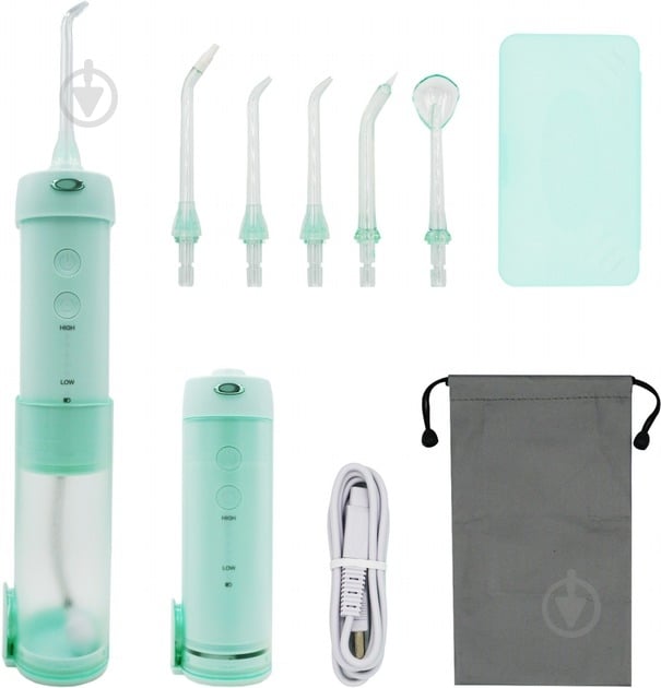 Ирригатор h2ofloss HF-10 Mini (H2O-HF10-green) - фото 1 Ирригатор h2ofloss HF-10 Mini (H2O-HF10-green) - фото 1