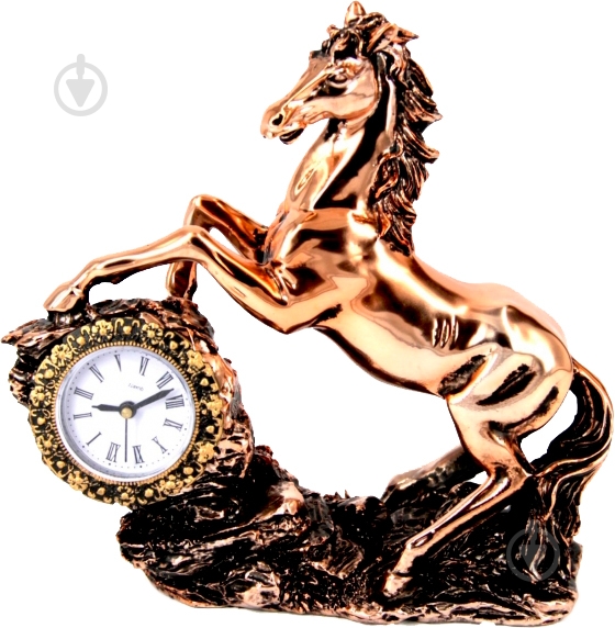 Статуетка Classic Art кінь з годинником PL0407U-7 17,5х6,5х17 см золотий - фото 1