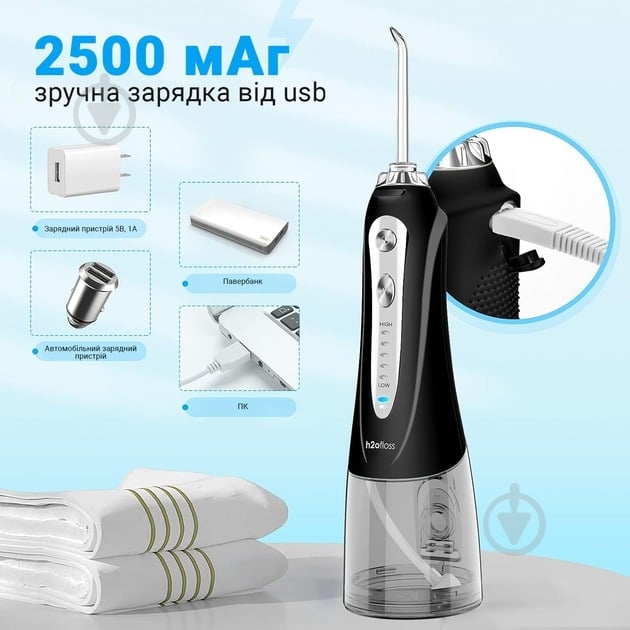 Ирригатор HF-9Р (H2O-HF9Р-black) - фото 5