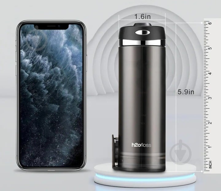 Ирригатор h2ofloss HF-10 Mini black (H2OHF10) - фото 9